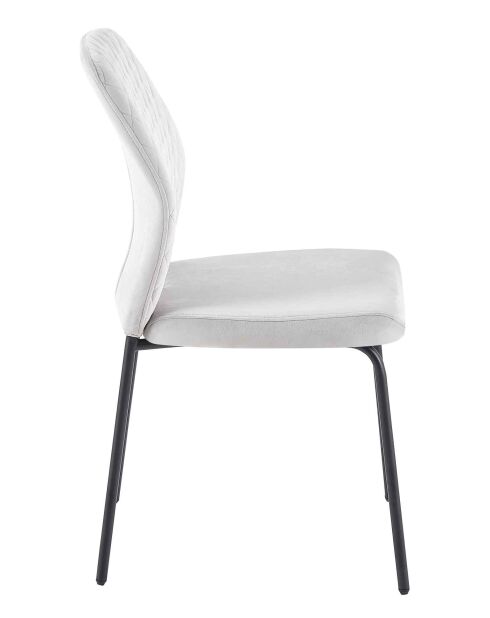 Fever - Lot de 2 chaises gris clair - 46,5x56,5x92 cm