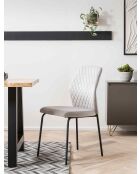 Fever - Set de 2 sillas gris claro - 46,5x56,5x92 cm