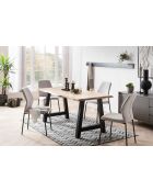 Fever - Set de 2 sillas gris claro - 46,5x56,5x92 cm