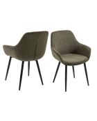 Fever - Set di 2 poltrone verde/nero - 64x59x86 cm