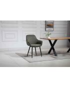 Fever - Set di 2 poltrone verde/nero - 64x59x86 cm