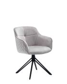 Fever - fauteuil met honingraatstiksel, lichtgrijs - 59x60x83 cm