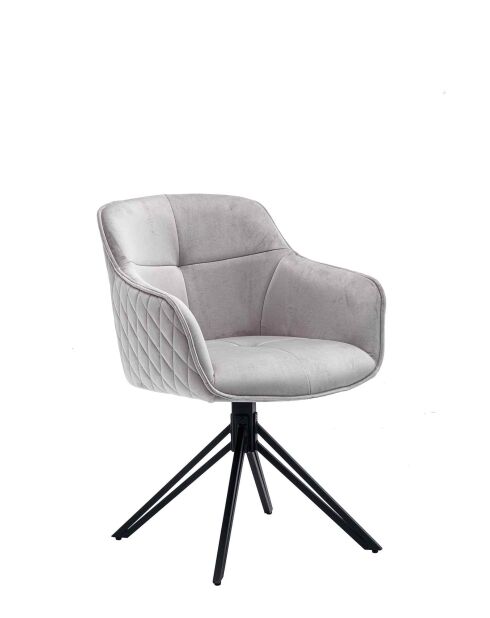 Fever - fauteuil met honingraatstiksel, lichtgrijs - 59x60x83 cm