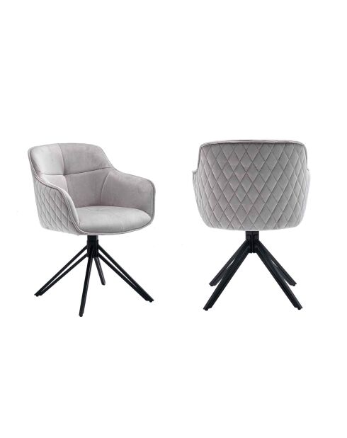 Fever - fauteuil met honingraatstiksel, lichtgrijs - 59x60x83 cm