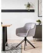 Fever - fauteuil met honingraatstiksel, lichtgrijs - 59x60x83 cm