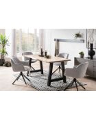 Fever - fauteuil met honingraatstiksel, lichtgrijs - 59x60x83 cm