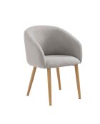 Fever - Set di 2 poltrone in tessuto strutturato tortora - 64,5x58x84 cm