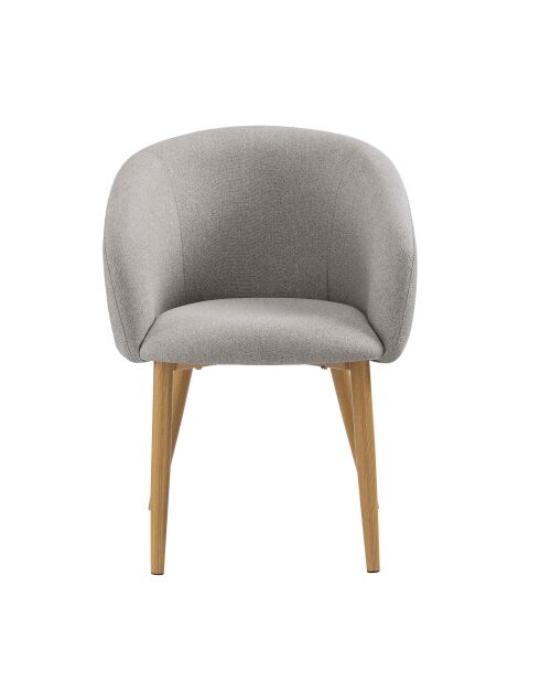 Fever - Set di 2 poltrone in tessuto strutturato tortora - 64,5x58x84 cm