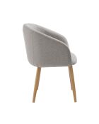 Fever - Set di 2 poltrone in tessuto strutturato tortora - 64,5x58x84 cm