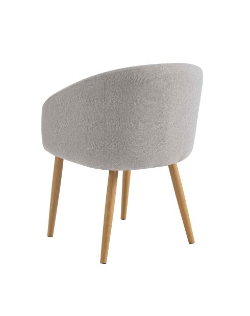 Fever - Set di 2 poltrone in tessuto strutturato tortora - 64,5x58x84 cm