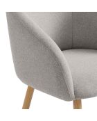 Fever - Set di 2 poltrone in tessuto strutturato tortora - 64,5x58x84 cm