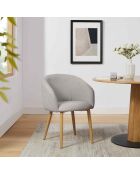 Fever - Set di 2 poltrone in tessuto strutturato tortora - 64,5x58x84 cm