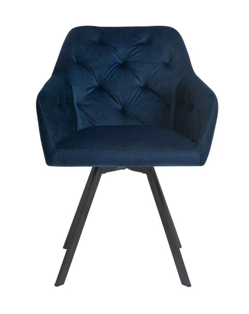 Fever - Sessel mit 360°-Drehfunktion marineblau/schwarz - 61x62x85 cm