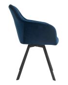Fever - Sessel mit 360°-Drehfunktion marineblau/schwarz - 61x62x85 cm