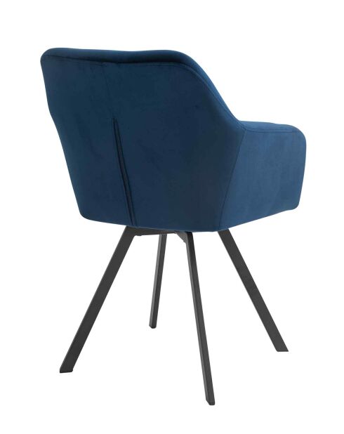 Fever - Sessel mit 360°-Drehfunktion marineblau/schwarz - 61x62x85 cm