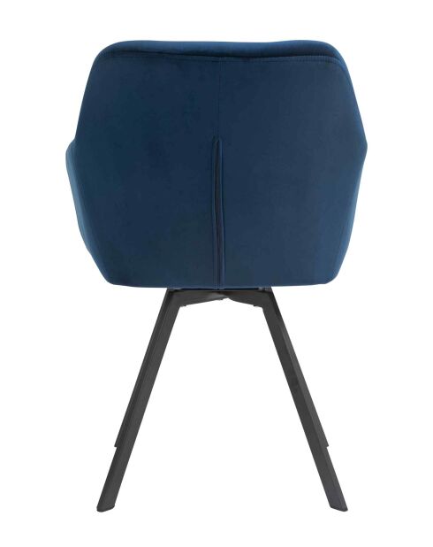 Fever - Sessel mit 360°-Drehfunktion marineblau/schwarz - 61x62x85 cm