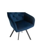 Fever - Sessel mit 360°-Drehfunktion marineblau/schwarz - 61x62x85 cm