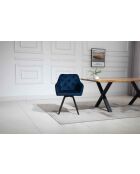 Fever - Sessel mit 360°-Drehfunktion marineblau/schwarz - 61x62x85 cm