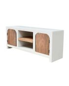 Credenza bassa Sit - Holvik bianca, naturale - 150x40x60cm