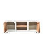Credenza bassa Sit - Holvik bianca, naturale - 150x40x60cm