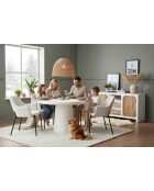 Credenza bassa Sit - Holvik bianca, naturale - 150x40x60cm