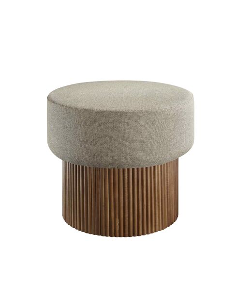 Fever - Pouf avec rangement noyer/marron -D.50 cm