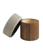 Fever - Pouf avec rangement noyer/marron -D.50 cm