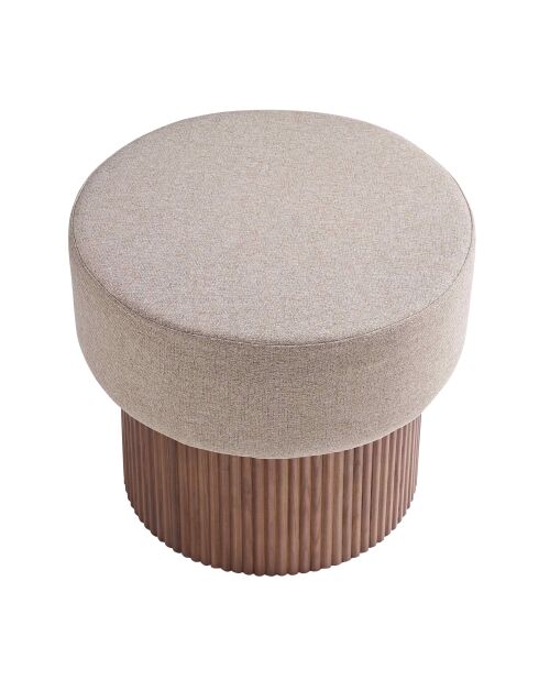 Fever - Pouf avec rangement noyer/marron -D.50 cm