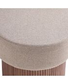 Fever - Pouf avec rangement noyer/marron -D.50 cm