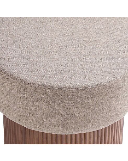 Fever - Pouf avec rangement noyer/marron -D.50 cm