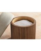 Fever - Pouf avec rangement noyer/marron -D.50 cm