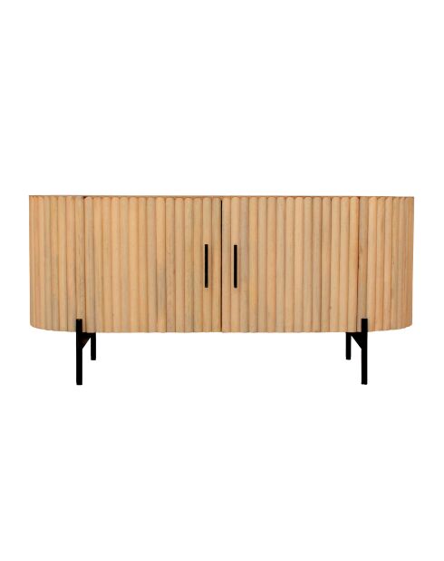 Sit - Buffet TV Stripe naturel, noir - 120x40x54cm
