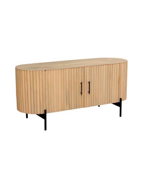 Sit - Buffet TV Stripe naturel, noir - 120x40x54cm