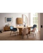 Sit - Buffet TV Stripe naturel, noir - 120x40x54cm