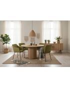 Sit - Buffet TV Stripe naturel, noir - 120x40x54cm