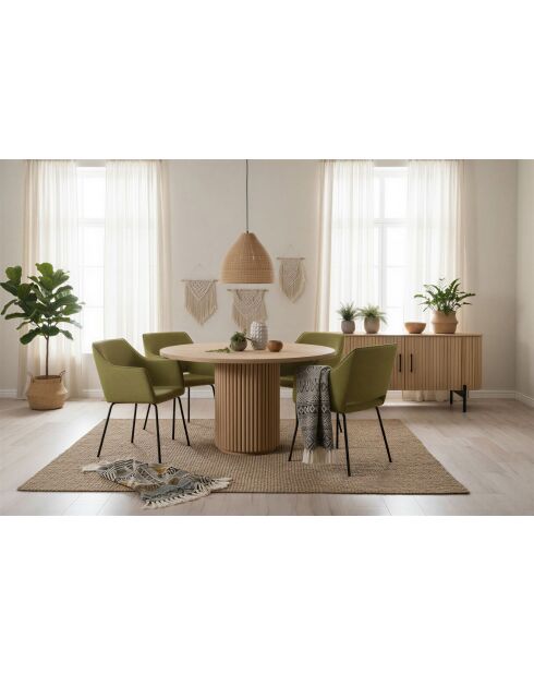 Sit - Buffet TV Stripe naturel, noir - 120x40x54cm