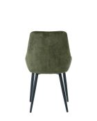 Sit - Set di 2 sedie con rivestimento verde, gambe nere - 48x57x84cm
