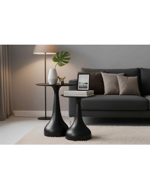 Sit - Table d'appoint Black Smooth noire - 38x38x52cm