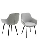 Fever - Set de 2 sillones gris claro/negro - 64x59x86 cm