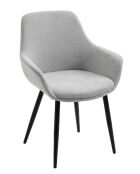 Fever - Set de 2 sillones gris claro/negro - 64x59x86 cm