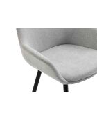 Fever - Set de 2 sillones gris claro/negro - 64x59x86 cm