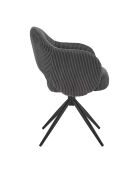 Fever - Fauteuil in donkergrijze cordurolook - 58x60x84 cm
