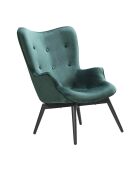 Fever - Poltrona verde, velluto - 80x99x92 cm