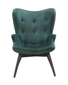 Fever - Poltrona verde, velluto - 80x99x92 cm