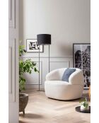 Fever - Fauteuil en tissu bouclé blanc - 88x89x69 cm