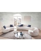 Fever - Fauteuil en tissu bouclé blanc - 88x89x69 cm