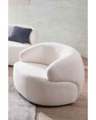 Fever - Fauteuil en tissu bouclé blanc - 88x89x69 cm