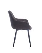Fever - Set de 2 sillones de tela rizada antracita - 64x59x86 cm