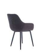 Fever - Set de 2 sillones de tela rizada antracita - 64x59x86 cm
