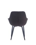 Fever - Set de 2 sillones de tela rizada antracita - 64x59x86 cm